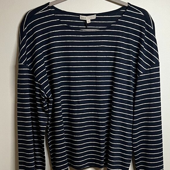 ONIA Linen Jersey Boatneck Top Size L - Picture 1 of 6